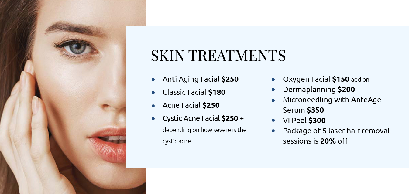 Skin treatment Specials
